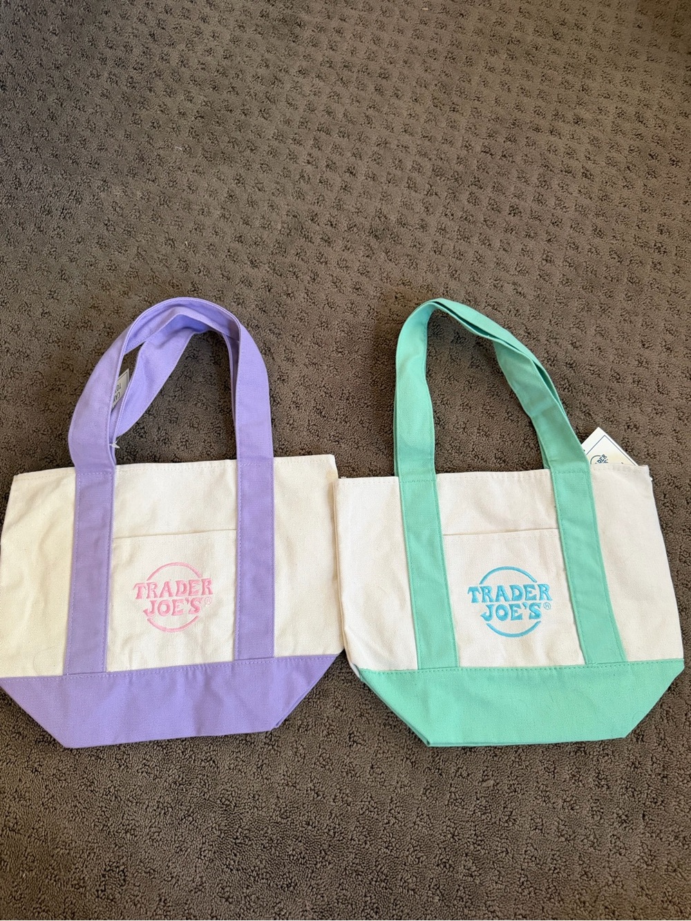 Trader Joe’s Canvas Tote Bag - Lavender Trim